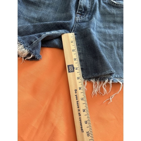 7 For All Mankind Cutoff Shorts Blue Jean Denim 5 Pockets Design Women's 30 - Picture 12 of 12